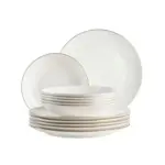 M&ouml;belix Tafelservice FELISE 12-teilig New Bone China, Wei&szlig;, 6 Pers.