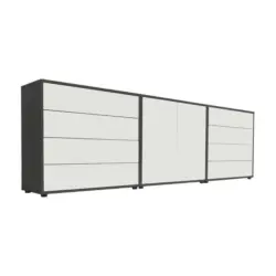 SIDEBOARD Mailand4B:237cmWei&szlig;/Anthrazit