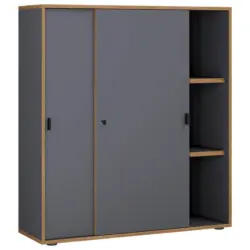 Aktenschrank Salia Anthrazit, Honigeiche B:100 cm