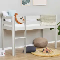 Hochbett Eco Comfort Grau, Lf: 70x160 cm