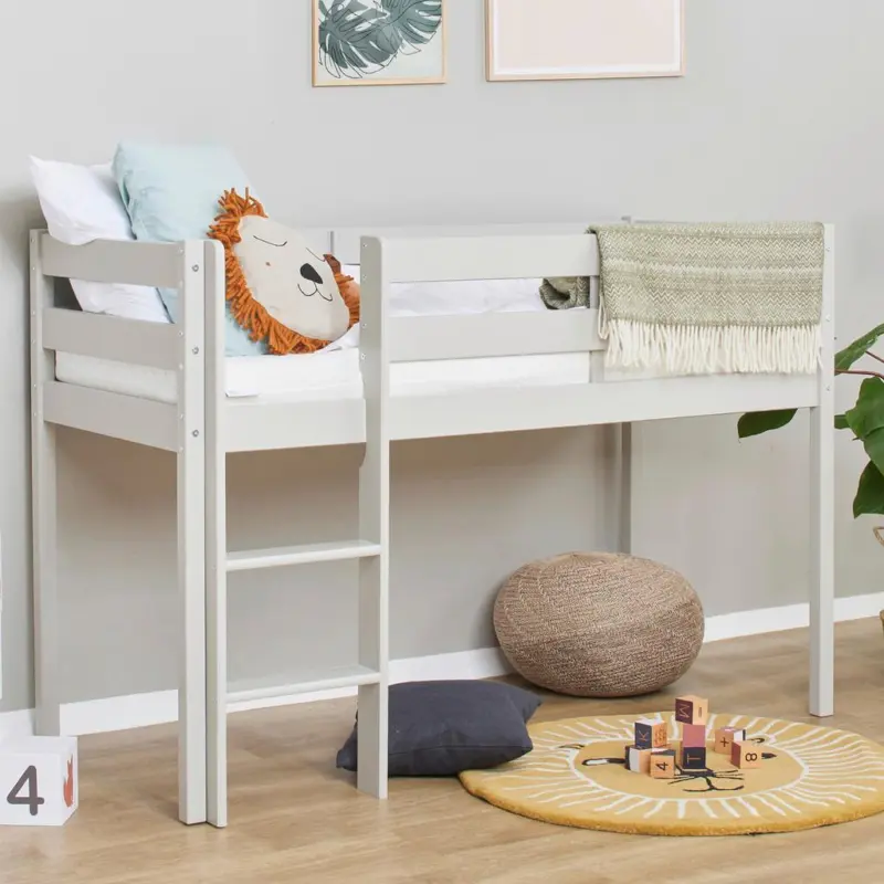 Hochbett Eco Comfort Grau, Lf: 70x160 cm