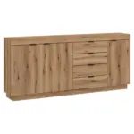 M&ouml;belix Sideboard Delamar Eichefarben Dekor B: 185,9 cm