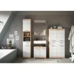 M&ouml;belix Badezimmer Lambada Eiche Dekor/Wei&szlig; B: 171 cm