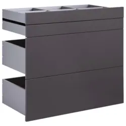 Schubladeneinsatz Unit Anthrazit B: 91 cm 4 F&auml;cher