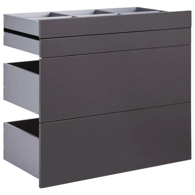 Schubladeneinsatz Unit Anthrazit B: 91 cm 4 F&auml;cher