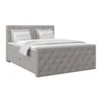 M&ouml;belix Boxspringbett ELIO Silberfarben 180x200 cm H2