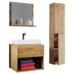M&ouml;belix Badm&ouml;bel-Set 4--Teilig. Lendas B: 60 cm Honig-Eiche Dekor