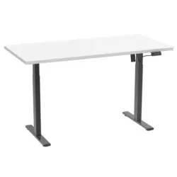 Schreibtisch E-Lona Wei&szlig;/Schwarz B: 50 cm