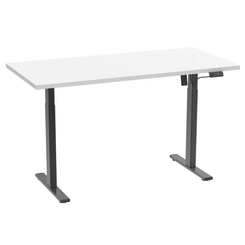 Schreibtisch E-Lona Wei&szlig;/Schwarz B: 50 cm