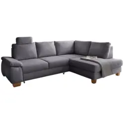 Eckschlafsofa Positano Dunkelgrau S: 261x206 cm