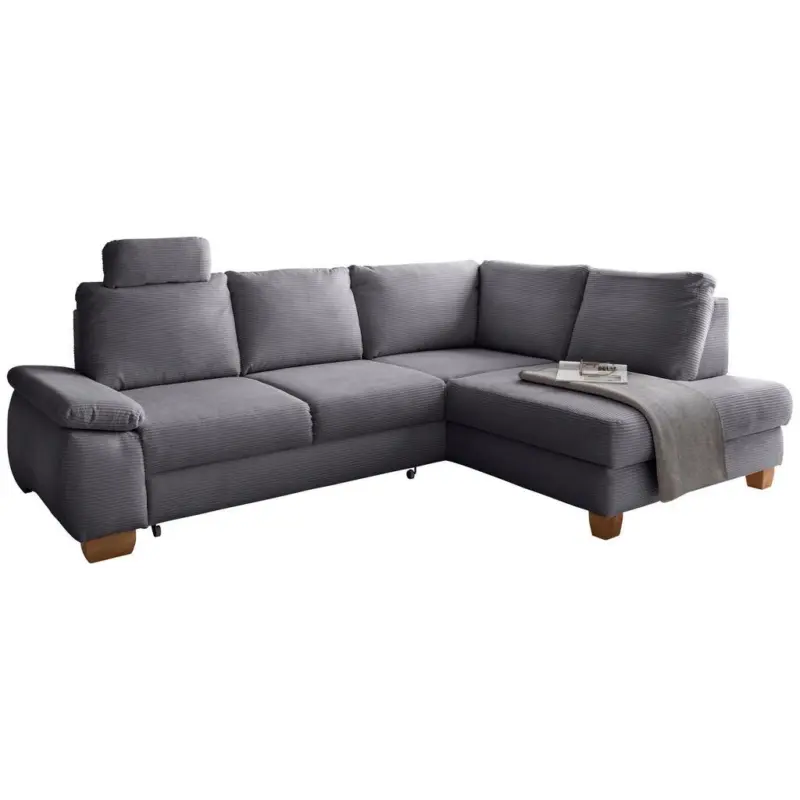 Eckschlafsofa Positano Dunkelgrau S: 261x206 cm