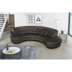 Ecksofa Bretania Dunkelbraun, S: 300x113 cm