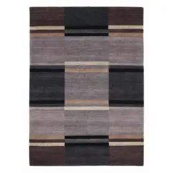 Orientalischer Webteppich Dunkelgrau Silik 70x140 cm