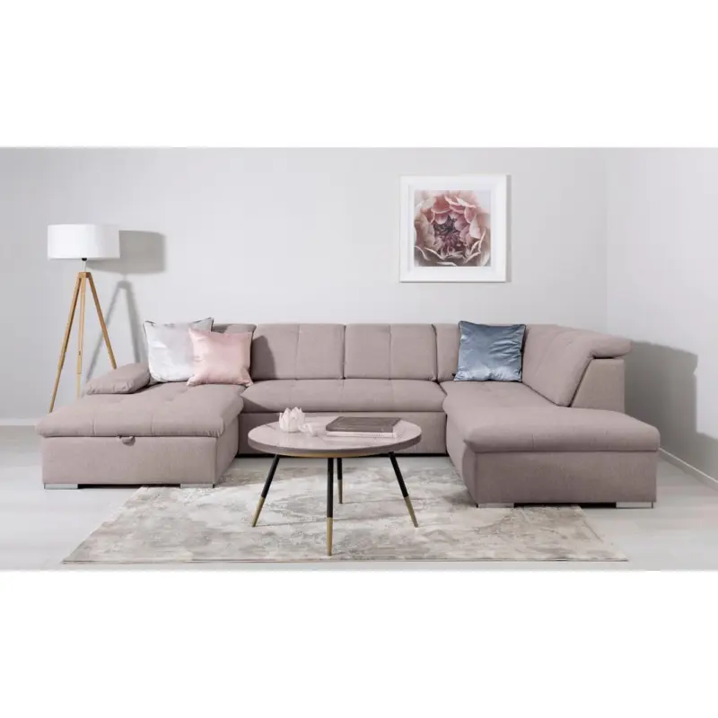 Wohnlandschaft Ramzes Taupe U: 173x328x215 cm