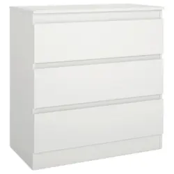 Kommode grifflos 77 cm Mara, wei&szlig;