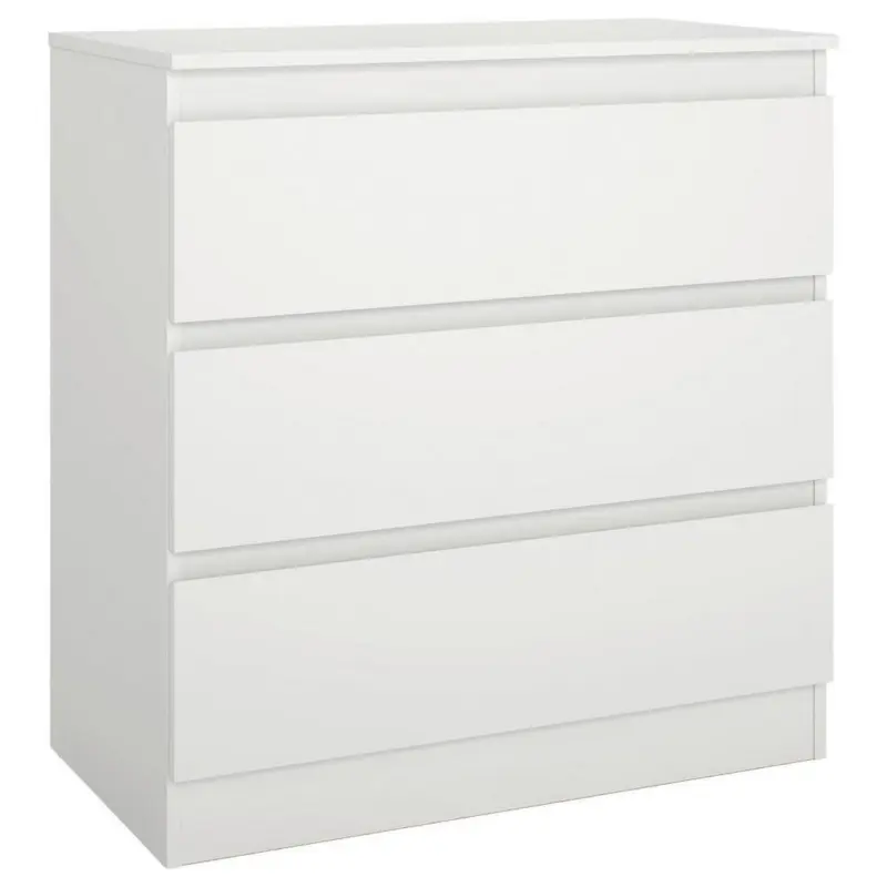 Kommode grifflos 77 cm Mara, wei&szlig;