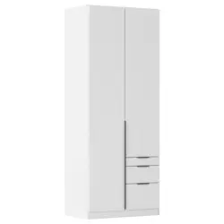 Dreht&uuml;renschrank mit Schublade 91 cm Alabama, Wei&szlig;