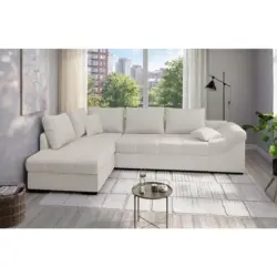 ECKSCHLAFSOFA Alvito Wei&szlig; S: 202x298 cm