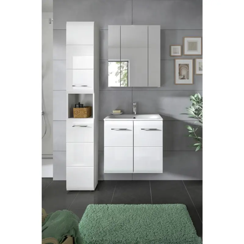BADEZIMMER Ice Wei&szlig;/Wei&szlig; HG 3--Teilig