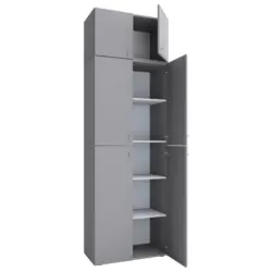 Aktenschrank Lona Holzwerkstoff Grau B: 70 cm