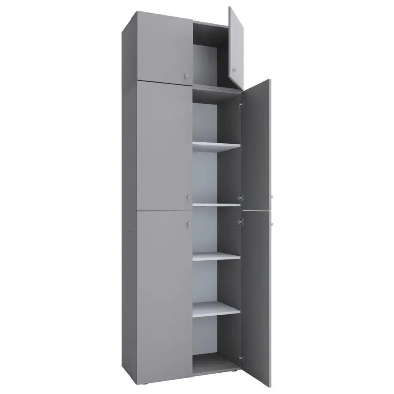 Aktenschrank Lona Holzwerkstoff Grau B: 70 cm