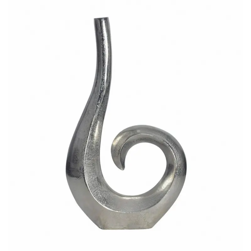 DEKOVASE Spirale Silberfarben B: 26 cm