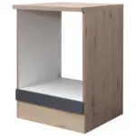 M&ouml;belix Herdumbauschrank Shadow B:60cm Grau/Eiche Dekor + Arbeitspl.