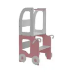 M&ouml;belix Hochstuhl Trolley aus Holz Grau/Pink