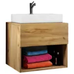 M&ouml;belix Badm&ouml;bel-Set 2--Teilig. Lendas B: 60 cm Honig-Eiche Dekor