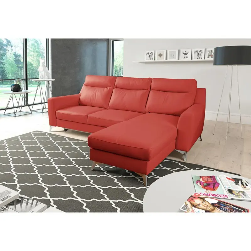 Ecksofa Gio Rot S: 168x236 cm