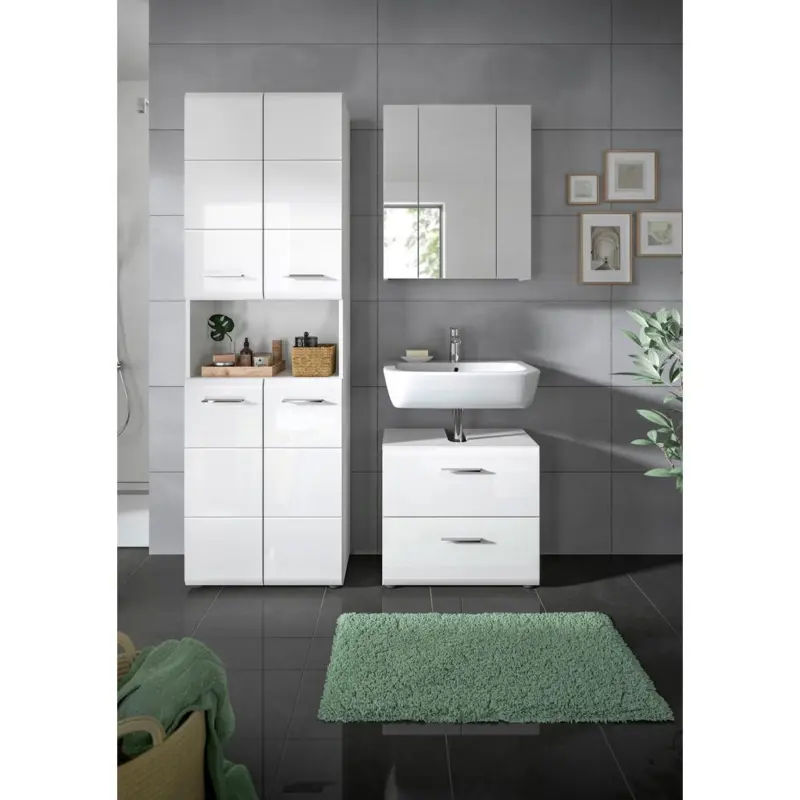 BADEZIMMER Ice Wei&szlig; HG B: 120 cm