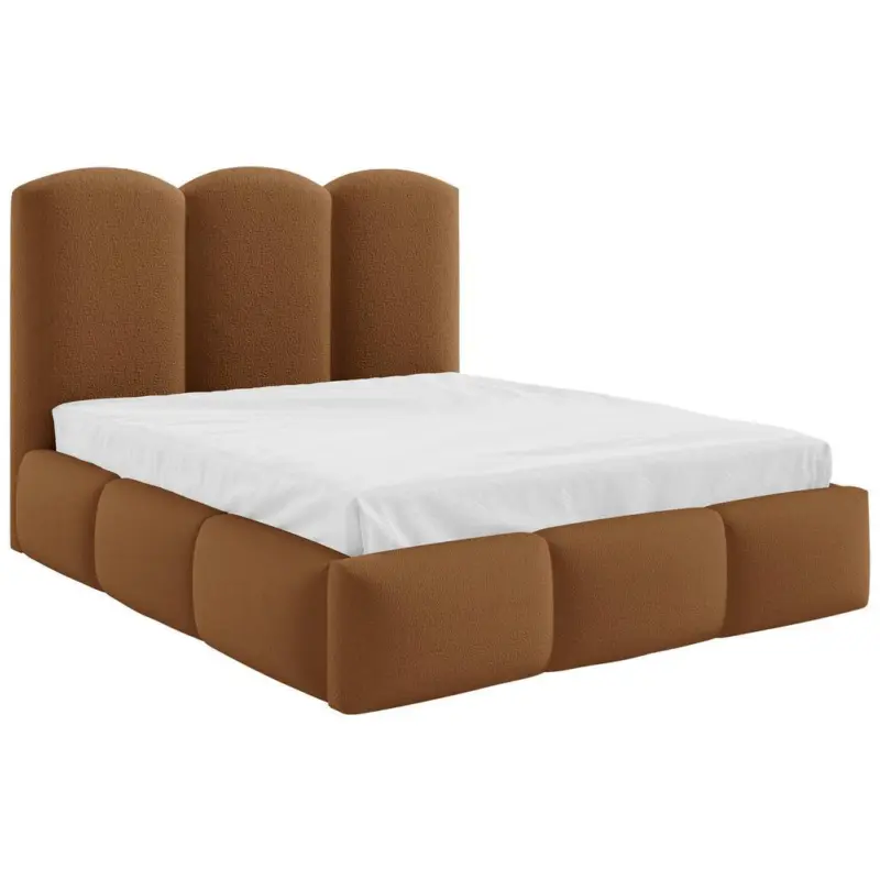 Polsterbett Bero Boucle braun, LF: 160x200 cm