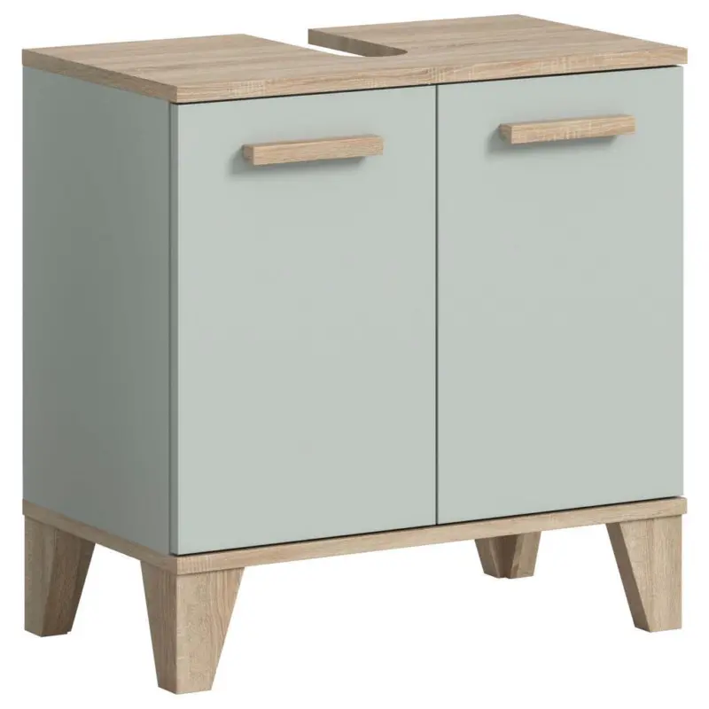 Waschtischunterschrank Star Eiche/Graugr&uuml;n B: 60 cm