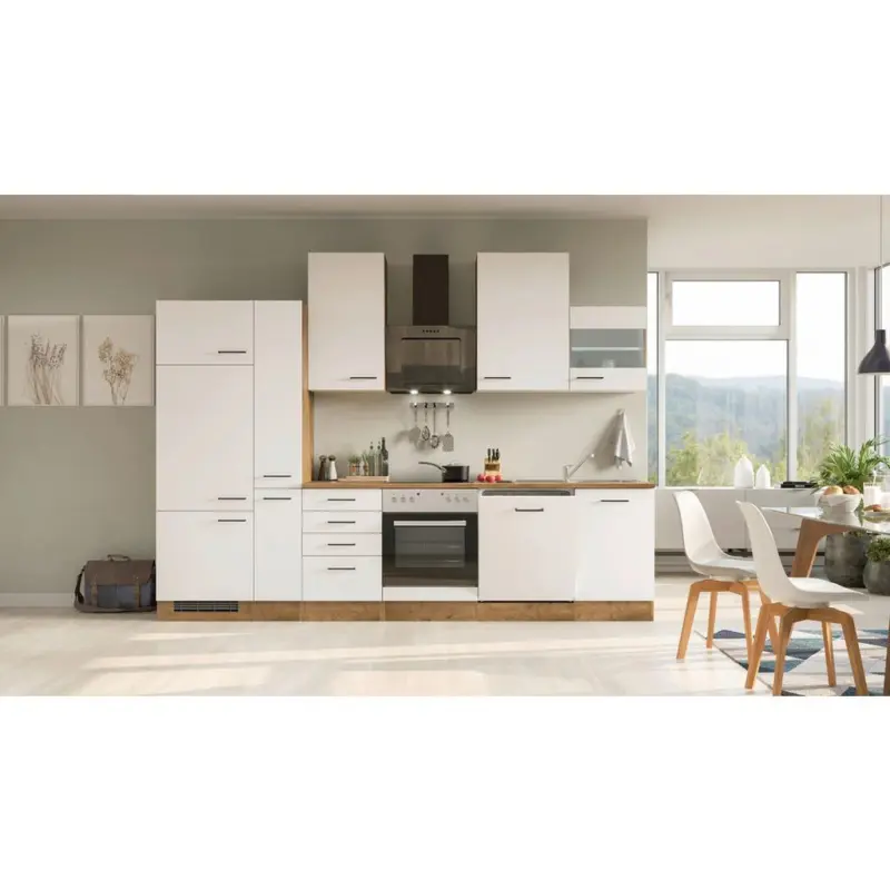 Einbauk&uuml;che K&uuml;chenblock M&ouml;belix Avila Eiche/Magnolie B: 310 cm