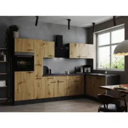 Einbauk&uuml;che Eckk&uuml;che M&ouml;belix Oliver Artisan Dekor S: 310x172 cm