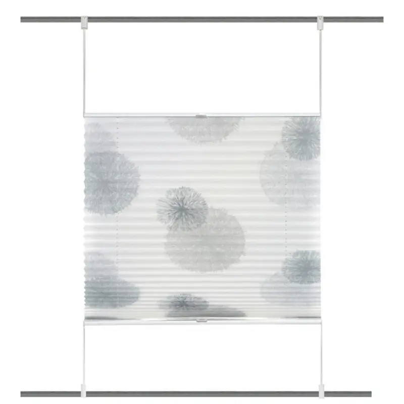 PLISSEE Grau Naturfarben B: 70 cm