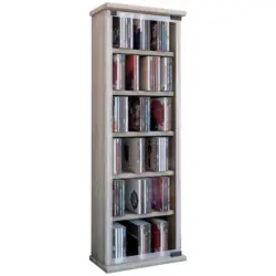 CD Regal mit Glast&uuml;r Classic 31 cm Eiche Dekor