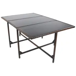 Gartentisch klappbar Raloso Metall/Kunststoff/Glas L 170cm