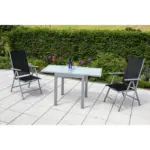 M&ouml;belix Gartentisch ausziehbar Metall/ Glas L: 65/130 cm