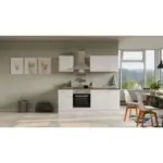 M&ouml;belix Einbauk&uuml;che K&uuml;chenblock M&ouml;belix Lucca Wei&szlig;/Graubraun B: 210 cm