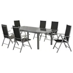 Gartengarnitur 7--Teilig Amalfi aus Aluminium