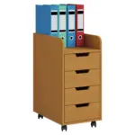 M&ouml;belix Rollcontainer Buche Dekor Konal Mini 33x65x40 cm