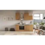 M&ouml;belix Einbauk&uuml;che K&uuml;chenblock M&ouml;belix Nano Buchefarben/Beige B: 220 cm