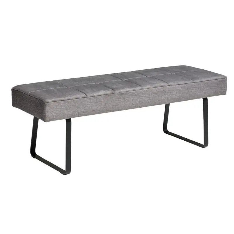Sitzbank Tilos ohne Lehne Samt dunkelgrau, B: 140 cm