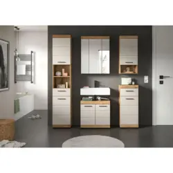 Badezimmer Scout Kaschmir/Naturfarbe B: 134 cm