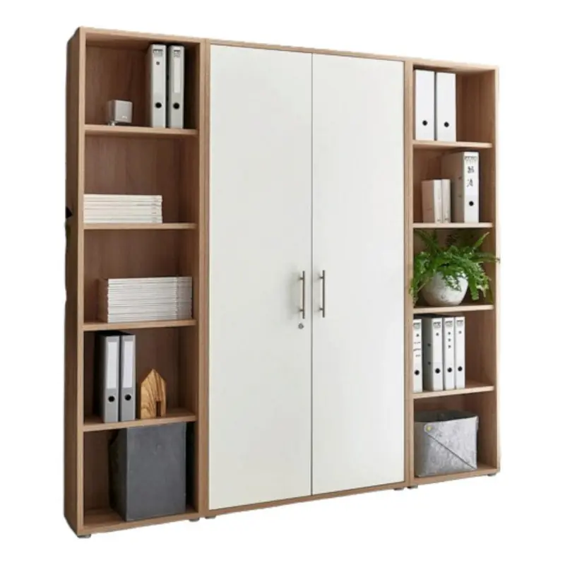 Aktenschrank Office Edition B: 173 cm Sonoma Eiche/Wei&szlig;
