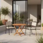 M&ouml;belix Gartentisch klappbar Echtholz &Oslash; 110 cm