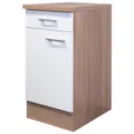 M&ouml;belix K&uuml;chenunterschrank Samoa B: 40 cm Wei&szlig;/Eiche Dekor mit Lade