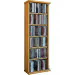 M&ouml;belix CD Regal mit Glast&uuml;re Vetro 31 cm Buche Dekor