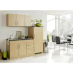 M&ouml;belix Einbauk&uuml;che K&uuml;chenblock M&ouml;belix Toronto Buchefarben/Graphit B: 180 cm